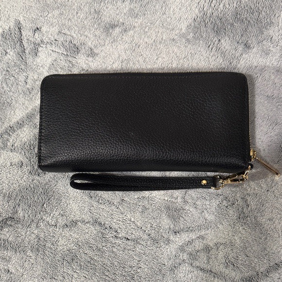 Michael Kors Large Black Pebbled Leather Wristlet Wallet - Picture 2 of 11